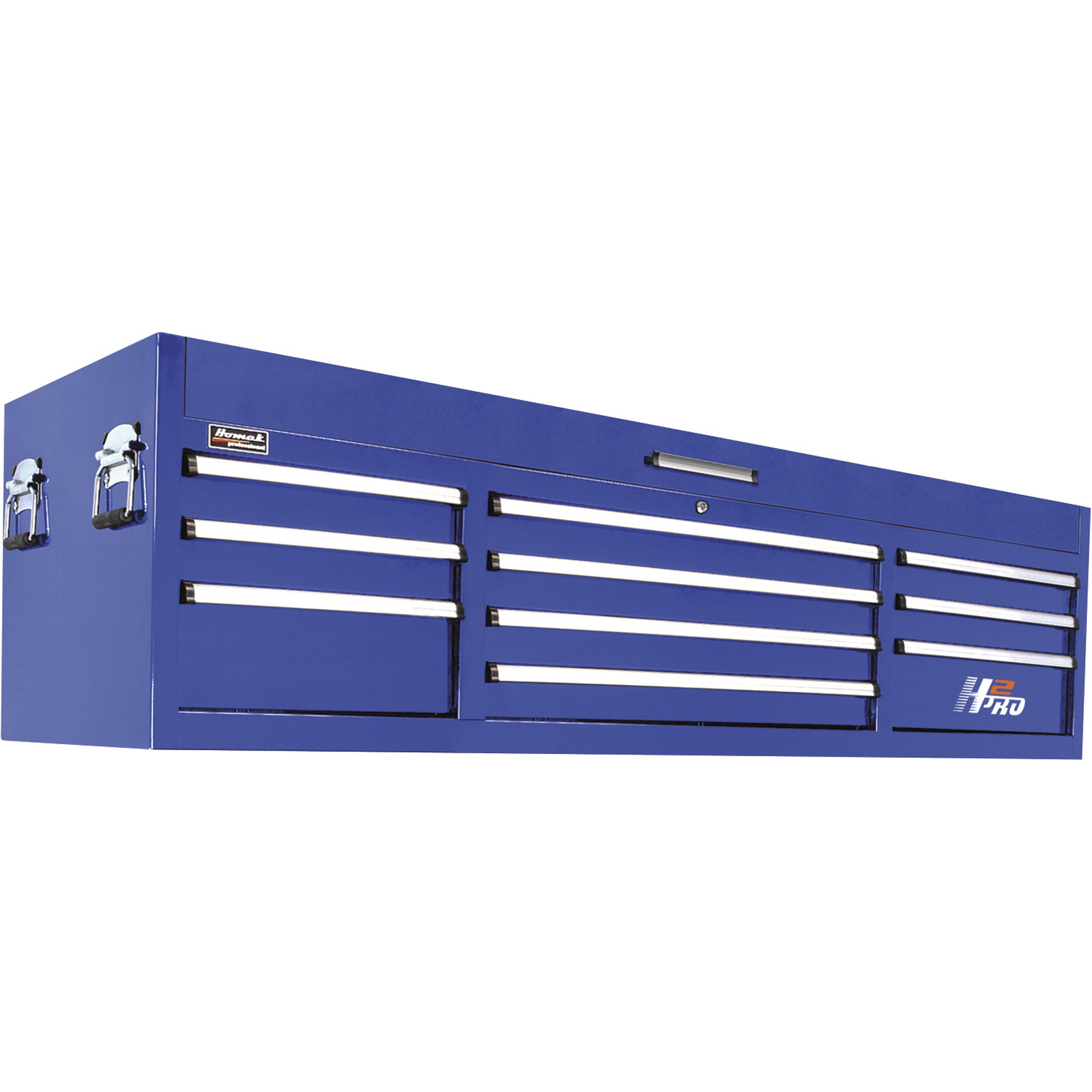 Homak H2PRO 72in., 10-Drawer Top Tool Chest — 71 3/4in.W x 21 3/4in.D x 20 5/8in.H